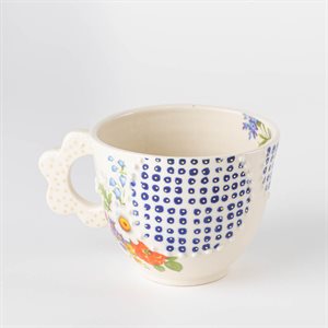 Flared ceramic mug from Rococo Bling Bling collection, model 14 