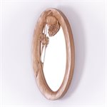 Miroir ovale en bois sculpté