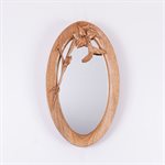 Miroir ovale en bois sculpté, modèle colibri