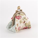 Cotton duffel coin purse with metal clasp 1862 pink