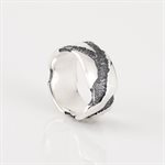11mm marbled engraved silver bangle size 12¾