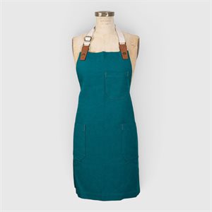 Handmade Cotton and Recycled Leather Apron – 6