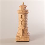 Phare du pilier miniature en bois sculpté, petit format