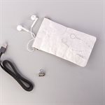Small multipurpose case, earphone model, white and gray 