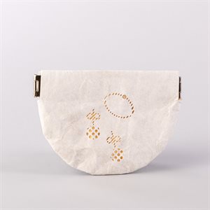 Tyvek wallet, jewelry model, white and gold