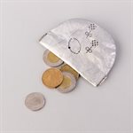 Portemonnaie en tyvek, modèle bijoux, argent et gris