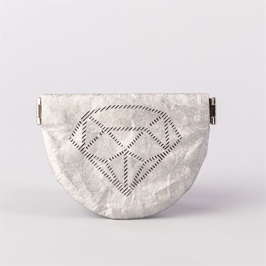 Tyvek wallet, diamond model, silver and gray
