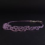 Lace necklace, model Entrelacs lilac