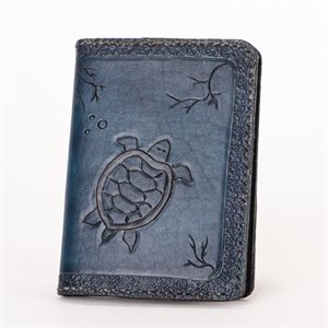 Couvre-carnet, modèle tortue bleue