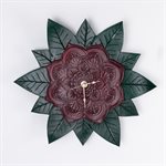 Embossed leather clock, Mandala model 